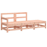 3 Piece Garden Lounge Set with Cushions Solid Wood Douglas - Side View