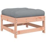 3 Piece Garden Lounge Set with Cushions Solid Wood Douglas - Rear View