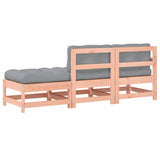 3 Piece Garden Lounge Set with Cushions Solid Wood Douglas - Close-Up Angle
