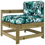 3 Piece Garden Lounge Set with Cushions Impregnated Wood Pine - Top-Down View