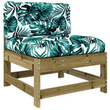 3 Piece Garden Lounge Set with Cushions Impregnated Wood Pine - 45-Degree Angle