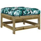 3 Piece Garden Lounge Set with Cushions Impregnated Wood Pine - Rear View