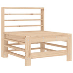 Middle Sofa with Cushions Solid Wood Pine