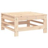 Garden Footstool with Cushion Solid Wood Pine - Rear View