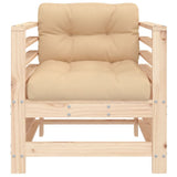 Garden Chairs with Cushions 2 pcs Solid Wood Pine - Top-Down View