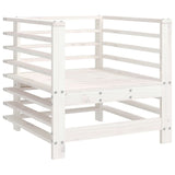 Garden Chairs with Cushions 2 pcs White Solid Wood Pine - Close-Up Angle