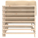 Corner Sofas with Cushions 2 pcs Solid Wood Pine
