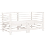 Corner Sofas with Cushions 2 pcs White Solid Wood Pine - Side View