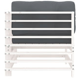 Corner Sofas with Cushions 2 pcs White Solid Wood Pine - Close-Up Angle