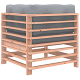 Corner Sofas with Cushions 2 pcs Solid Wood Douglas - Rear View
