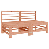 Middle Sofas with Cushions 2 pcs Solid Wood Douglas - Side View