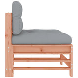 Middle Sofas with Cushions 2 pcs Solid Wood Douglas - Close-Up Angle