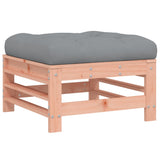 Garden Footstools with Cushions 2pcs Solid Wood Douglas - Side View