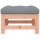 Garden Footstools with Cushions 2pcs Solid Wood Douglas - Top-Down View