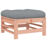Garden Footstools with Cushions 2pcs Solid Wood Douglas - Rear View