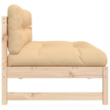 Middle Sofa 120x80 cm Solid Wood Pine - 45-Degree Angle