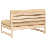 Middle Sofa 120x80 cm Solid Wood Pine - Rear View