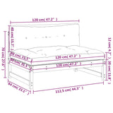 Middle Sofa 120x80 cm Impregnated Wood Pine - Extra Image