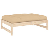 Garden Footstool 120x80 cm Solid Wood Pine - Rear View