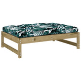 Garden Footstool 120x80 cm Impregnated Wood Pine - Front View