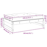 Garden Footstool 120x80 cm Impregnated Wood Pine - Extra Image