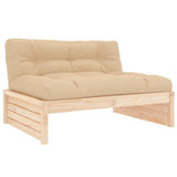 Middle Sofa 120x80 cm Solid Wood Pine - Front View