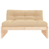 Middle Sofa 120x80 cm Solid Wood Pine - Side View