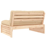 Middle Sofa 120x80 cm Solid Wood Pine - Rear View