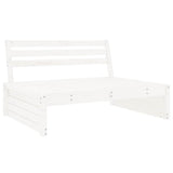 Middle Sofa White 120x80 cm Solid Wood Pine - Top-Down View