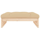 Garden Footstool 120x80 cm Solid Wood Pine - Side View