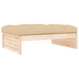 Garden Footstool 120x80 cm Solid Wood Pine - Rear View