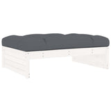 Garden Footstool White 120x80 cm Solid Wood Pine