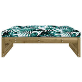 Garden Footstool 120x80 cm Impregnated Wood Pine - Side View