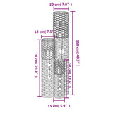 Candle Holders 3 pcs Grey Wicker