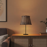 Lamp Shade Brown ?5x12 cm Wicker - Side View