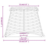 Lamp Shade Brown ?5x12 cm Wicker - Close-Up Angle