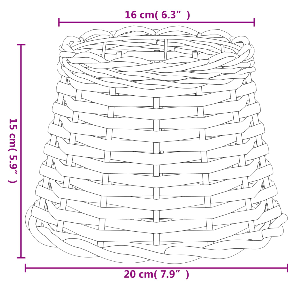 Lamp Shade Brown ?0x15 cm Wicker