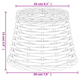 Lamp Shade Brown ?0x15 cm Wicker - Rear View