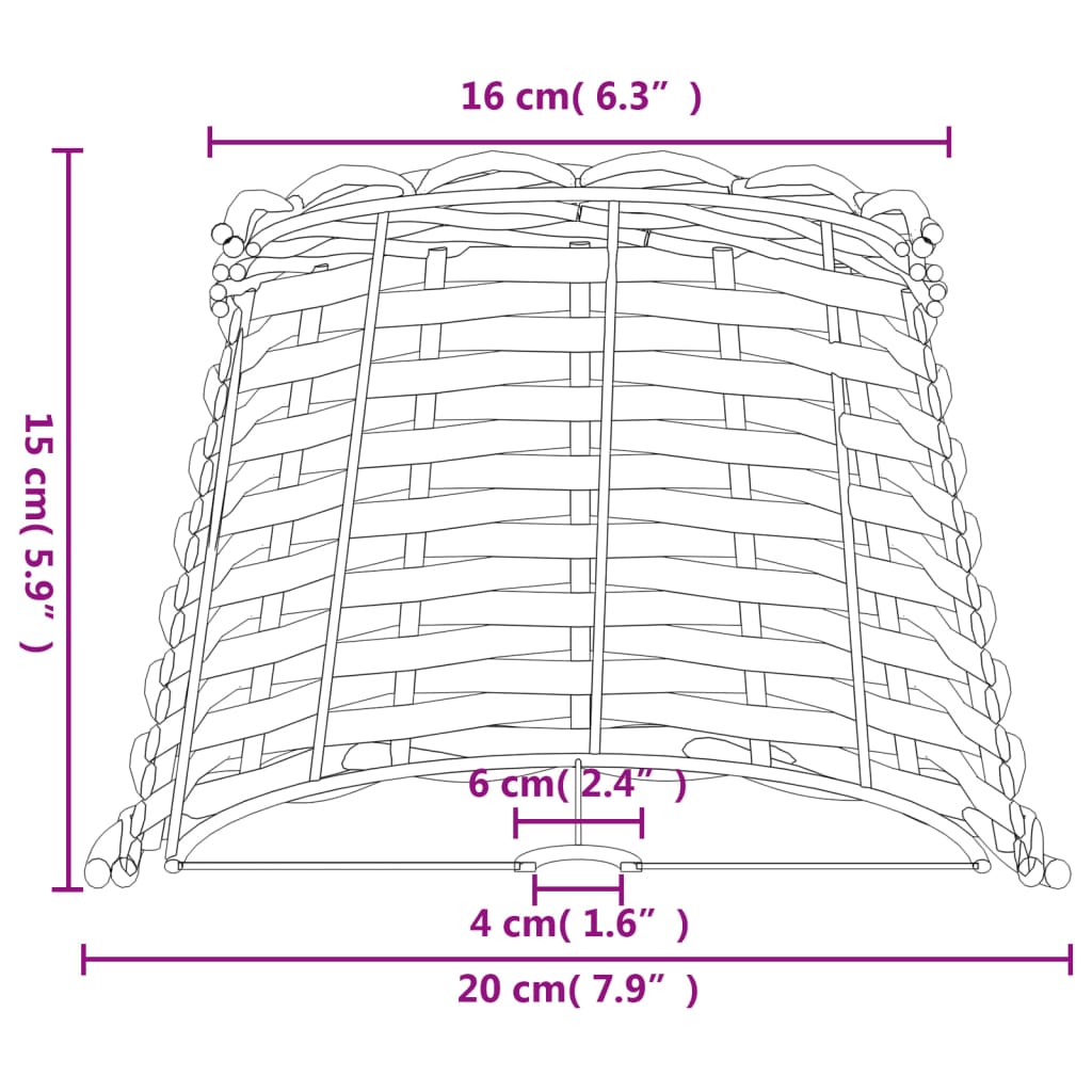 Lamp Shade Brown ?0x15 cm Wicker