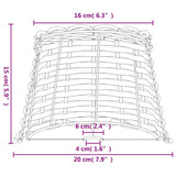 Lamp Shade Brown ?0x15 cm Wicker