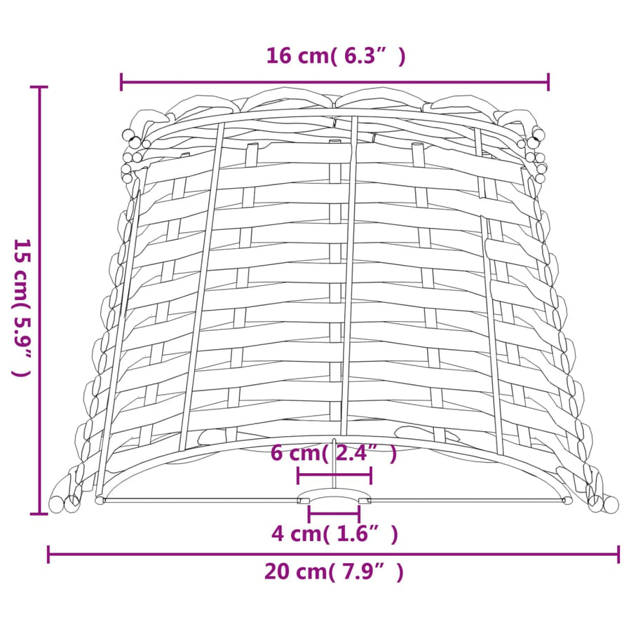 Lamp Shade Brown ?0x15 cm Wicker