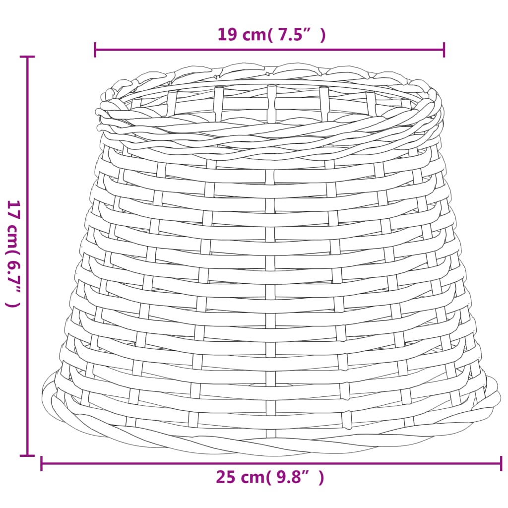 Lamp Shade Brown ?5x17 cm Wicker