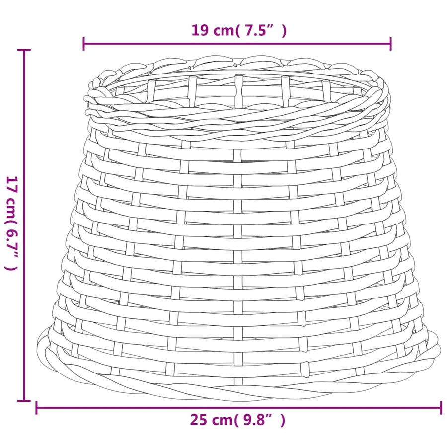 Lamp Shade Brown ?5x17 cm Wicker