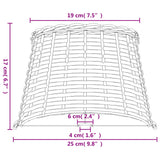Lamp Shade Brown ?5x17 cm Wicker - Close-Up Angle