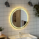 LED Bathroom Mirror 70 cm Round - Side View