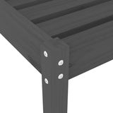 Sun Loungers 2 pcs with Table Grey Solid Wood Pine - 45-Degree Angle