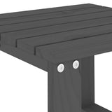 Sun Loungers 2 pcs with Table Grey Solid Wood Pine - Close-Up Angle