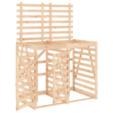 Double Wheelie Bin Storage Solid Wood Pine