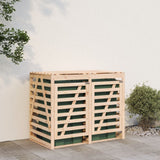 Double Wheelie Bin Storage Solid Wood Pine - Side View
