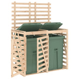 Double Wheelie Bin Storage Solid Wood Pine - Top-Down View